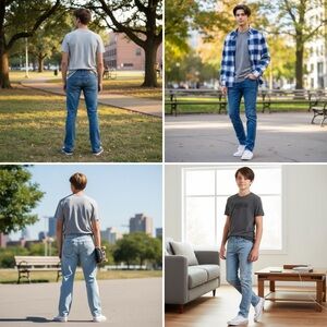 2 pr. Levi’s 511 Slim Jeans Boys Sz 18 Light blue & dark blue adj waist 29/31